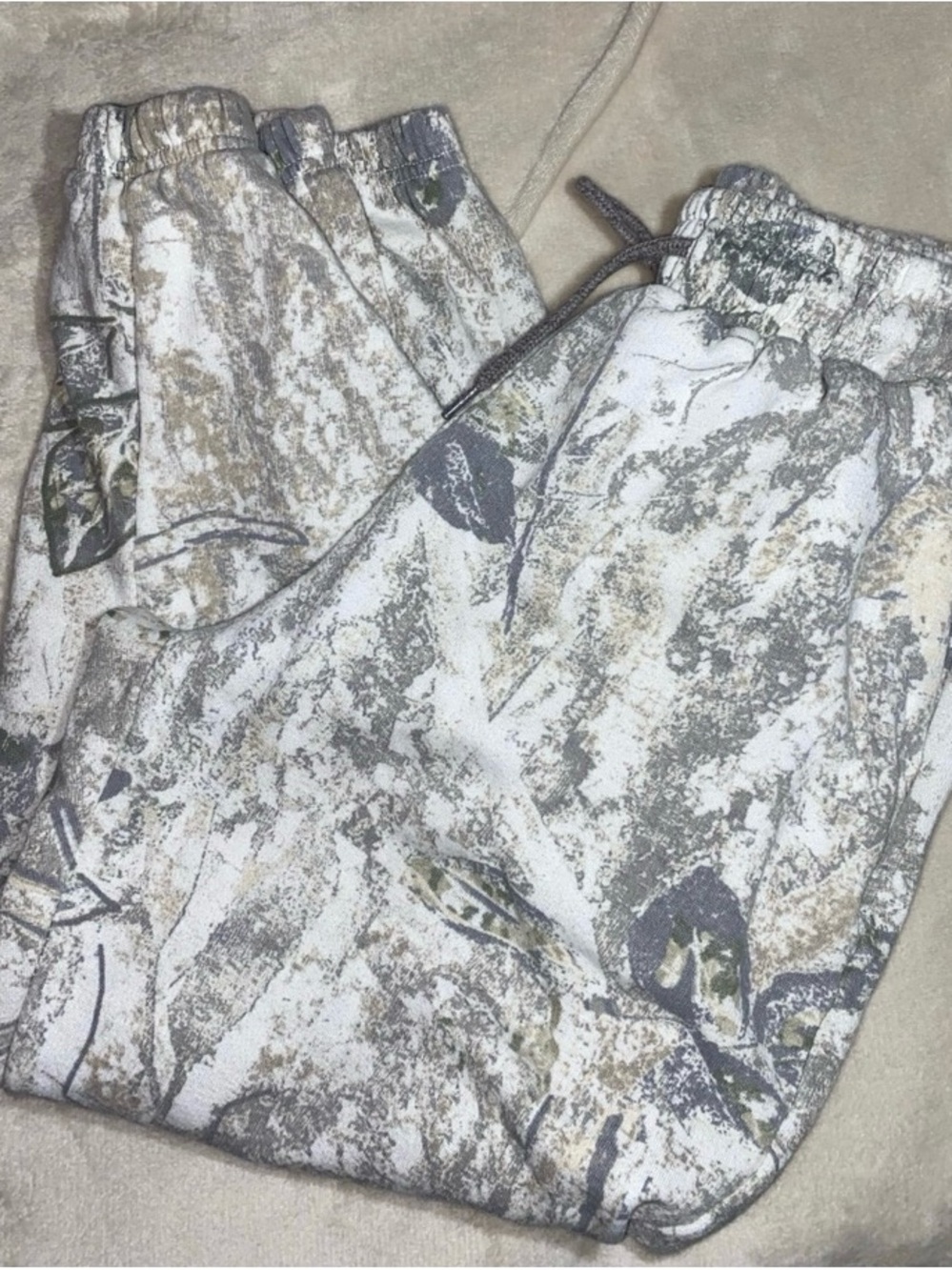 Art in motion Camouflage Drawstring Pants - White/Gray/Camo